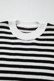 Striped Round Neck Long Sleeve Sweater