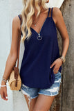 Devine Eyelet V-Neck Double Strap Cami