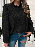 Devine Frill Round Neck Long Sleeve Shirt