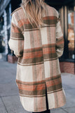 Pocketed Plaid Collared Neck Shacket