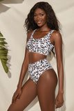 Leopard High Waisted Swimsuit Set