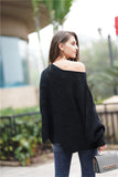 Openwork Boat Neck Sweater with Scalloped Hem
